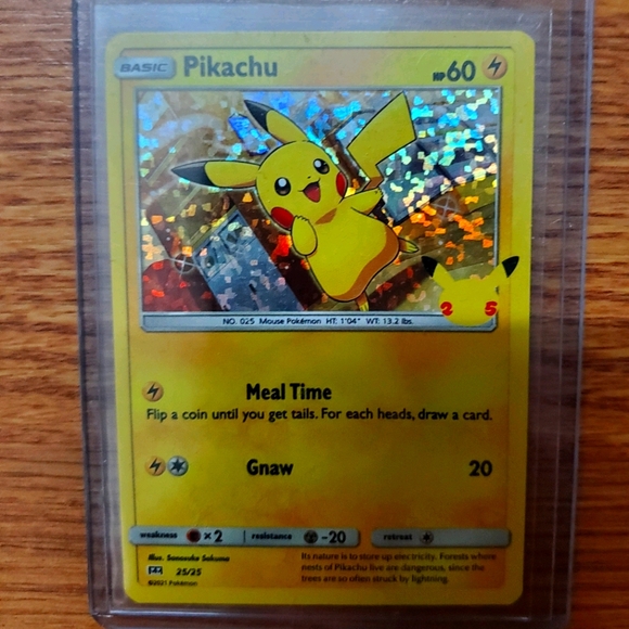 Pokemon Pikachu Hologram 25th Anniversary McDonald